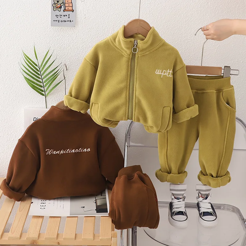 Conjunto de invierno para bebé con chaqueta cálida y pantalón - imagen 2