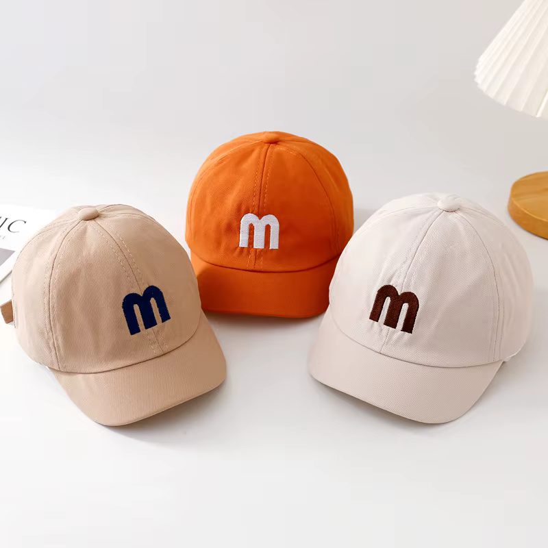 Gorra de béisbol para bebé con letra M bordada, verano - imagen 4