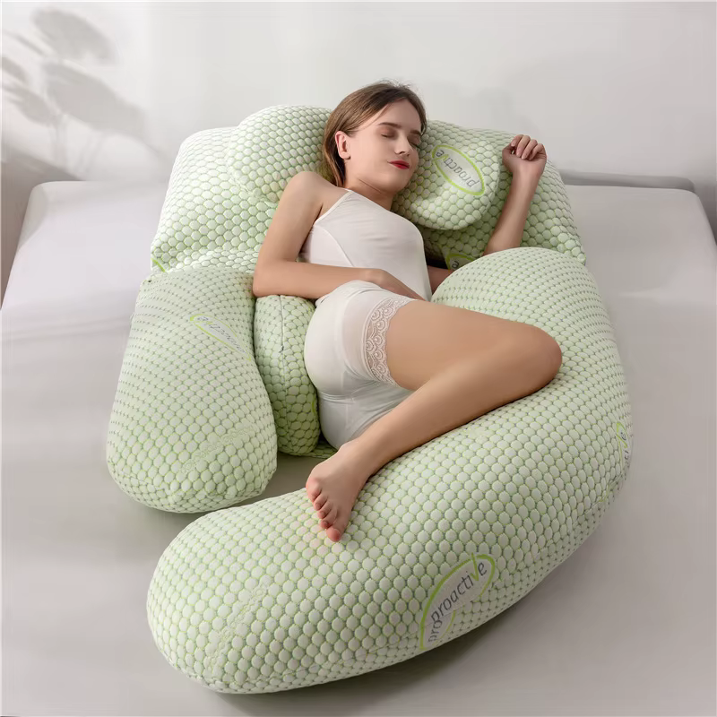 Almohada de embarazo en U para apoyo lumbar multifuncional - imagen 2