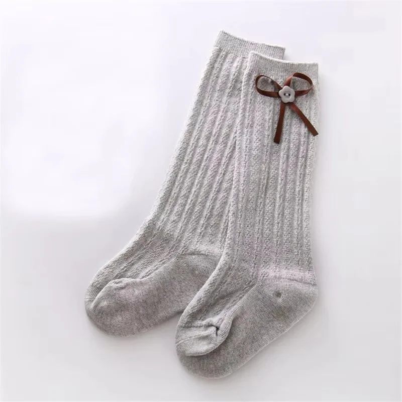 Calcetines altos de algodón liso para niños – Primavera/Otoño - imagen 4