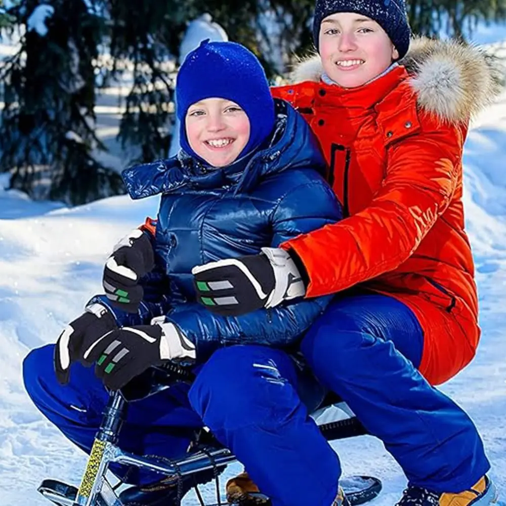 Guantes de nieve impermeables para niños con protección antiviento - imagen 3