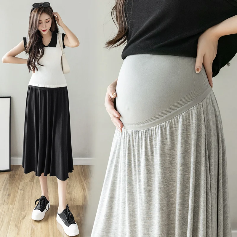 Falda de maternidad suave con cintura elástica – Ropa de embarazo