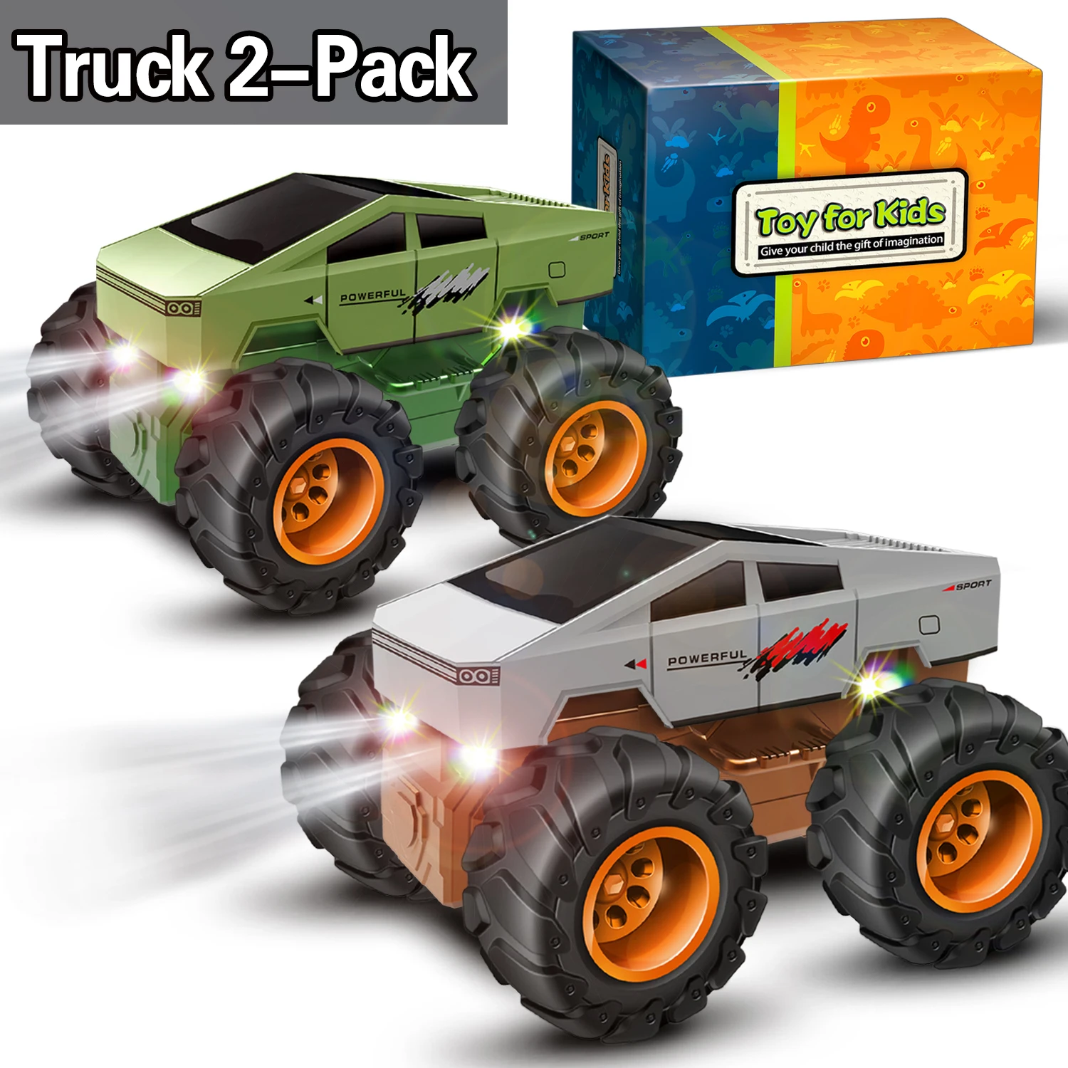 Set de juego con dos camionetas