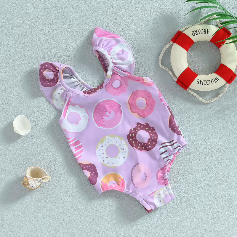 Tregren bañador infantil para niña con estampado donut - imagen 3