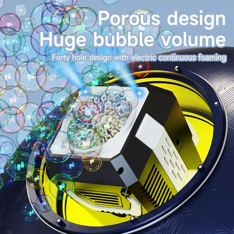 Pistola automática de burbujas para fiestas infantiles