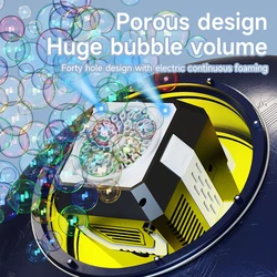 Pistola automática de burbujas para fiestas infantiles