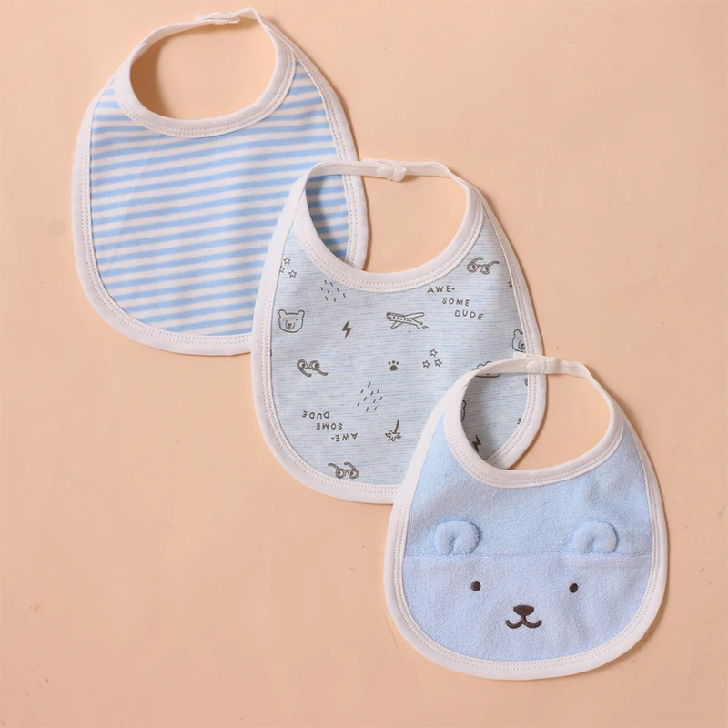 Babero impermeable de algodón para recién nacido – Toalla de saliva - imagen 5
