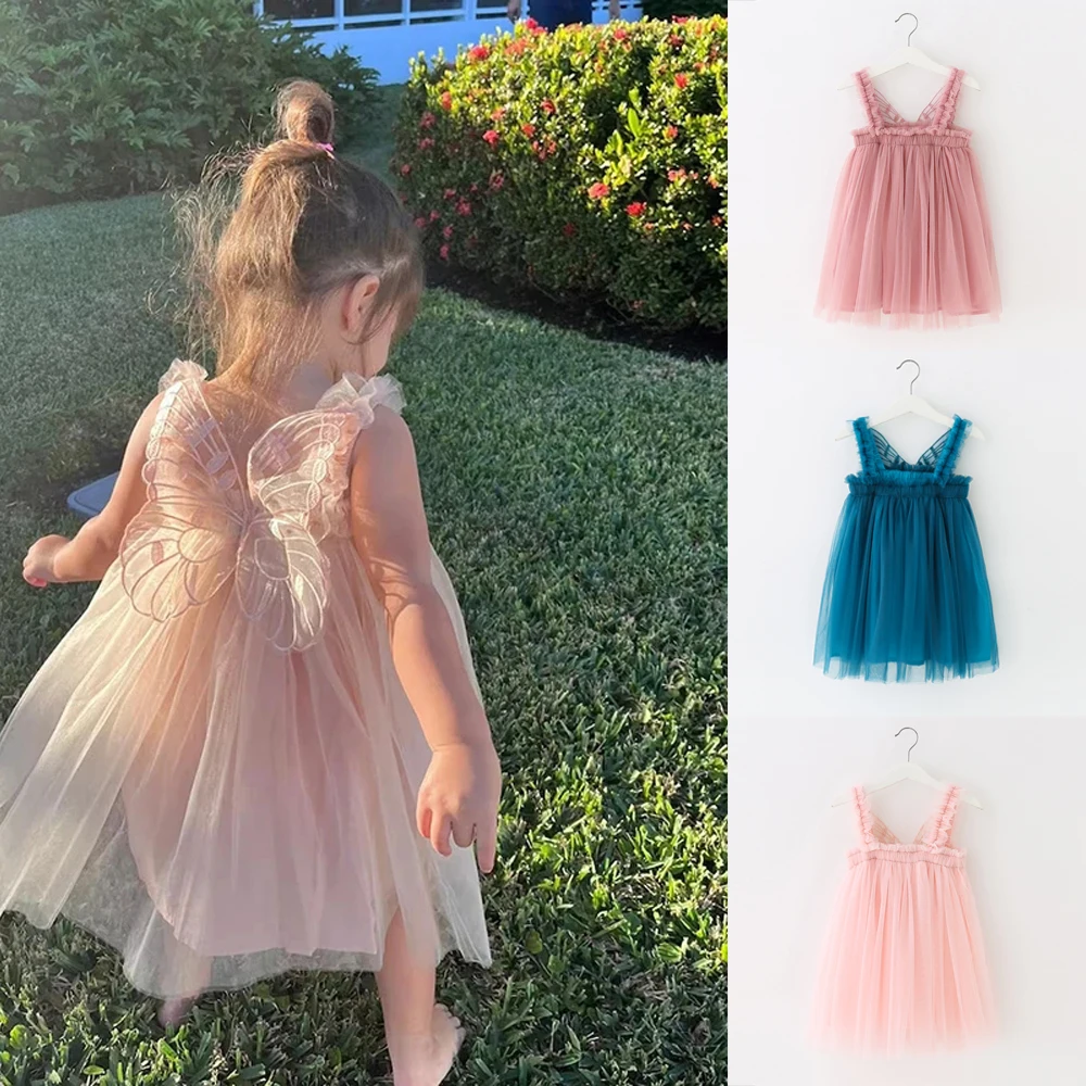Vestido tutú para niña con alas y falda de baile - imagen 2