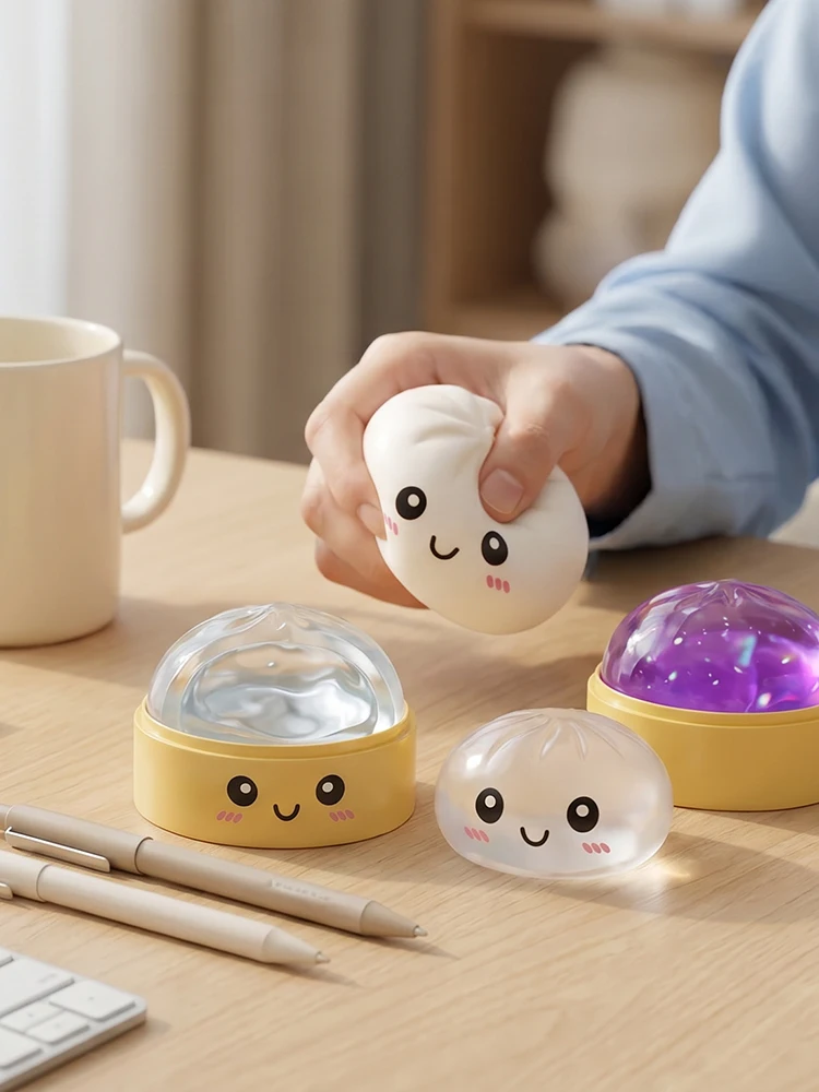 Juguete sensorial con forma de dumpling blanda