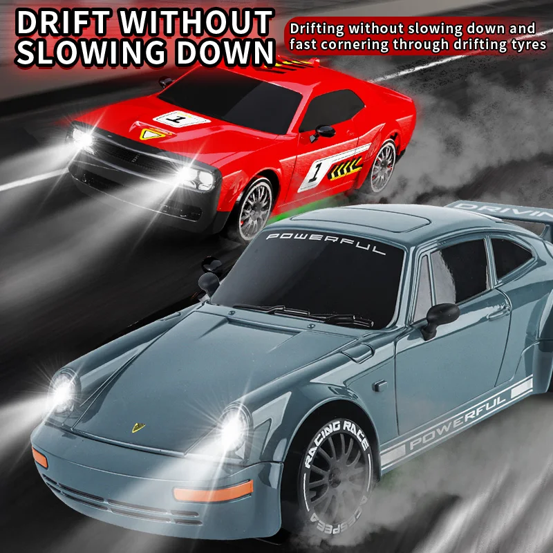 Coche de radiocontrol 4WD con luces, alta velocidad