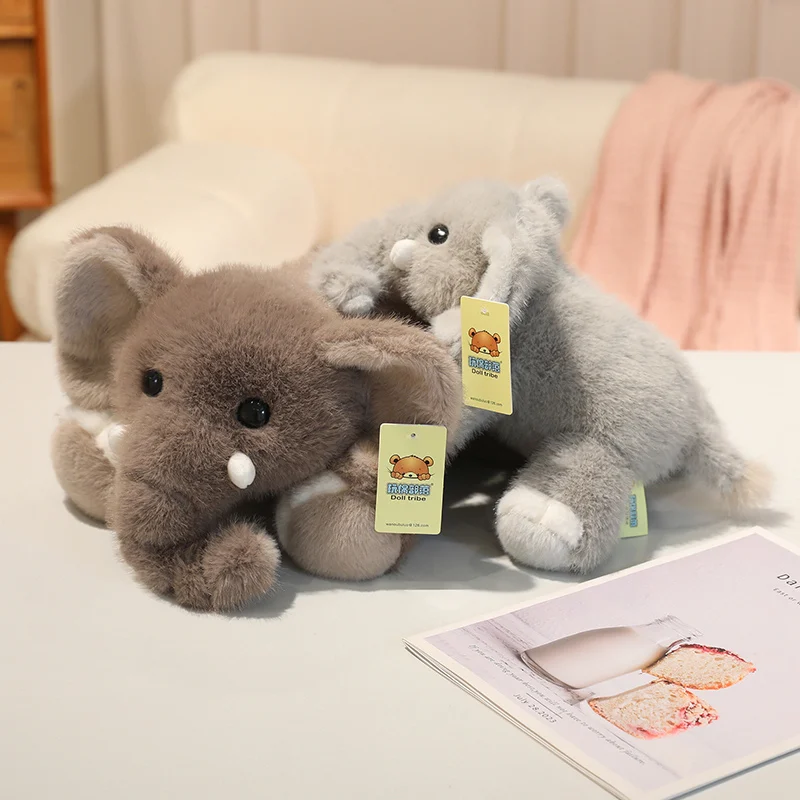 Peluche de elefante gris suave y esponjoso, regalo infantil - imagen 5