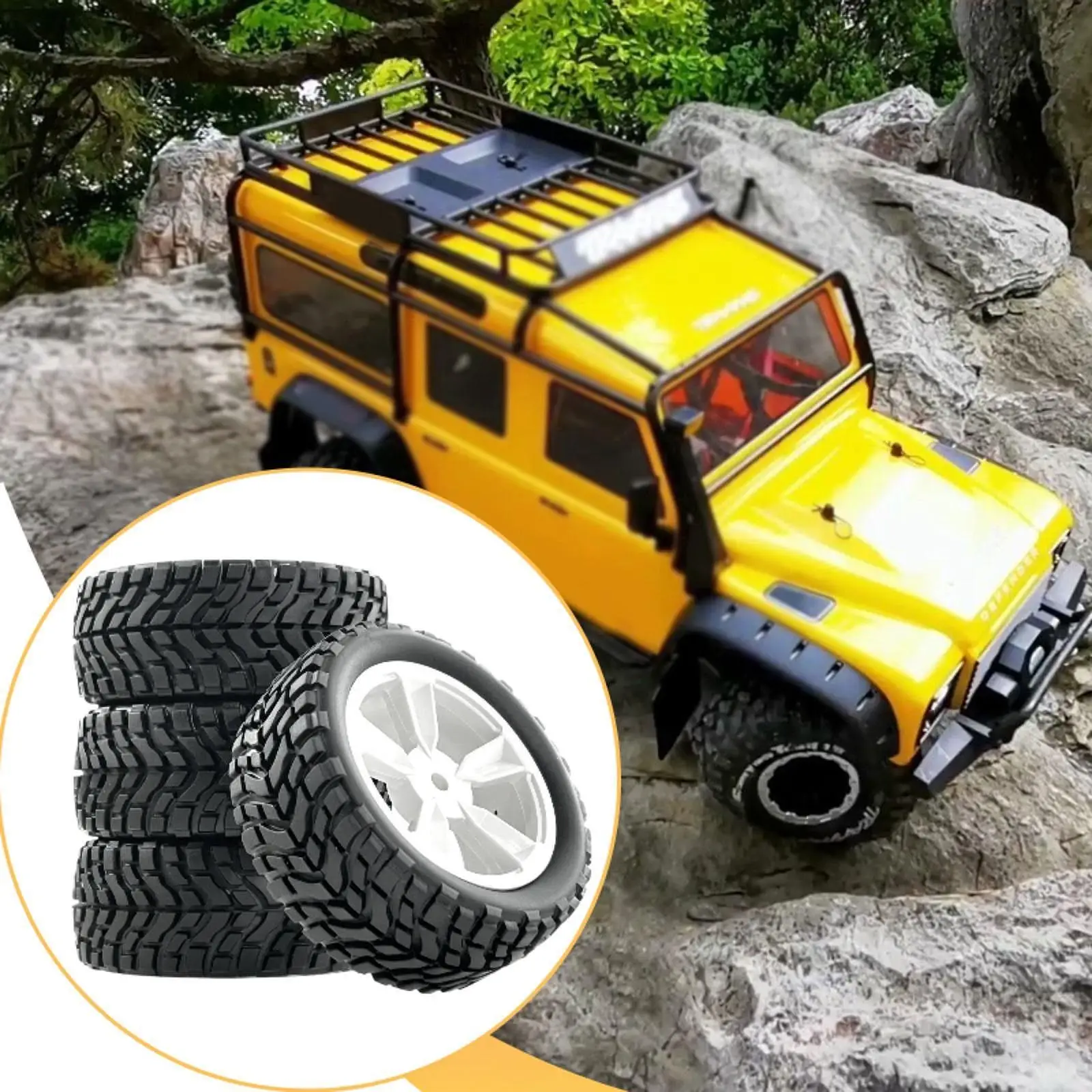 Neumáticos RC de goma duradera para coches de radiocontrol todoterreno - imagen 2