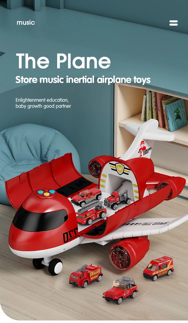 Avión de pasajeros con mini coches incluidos
