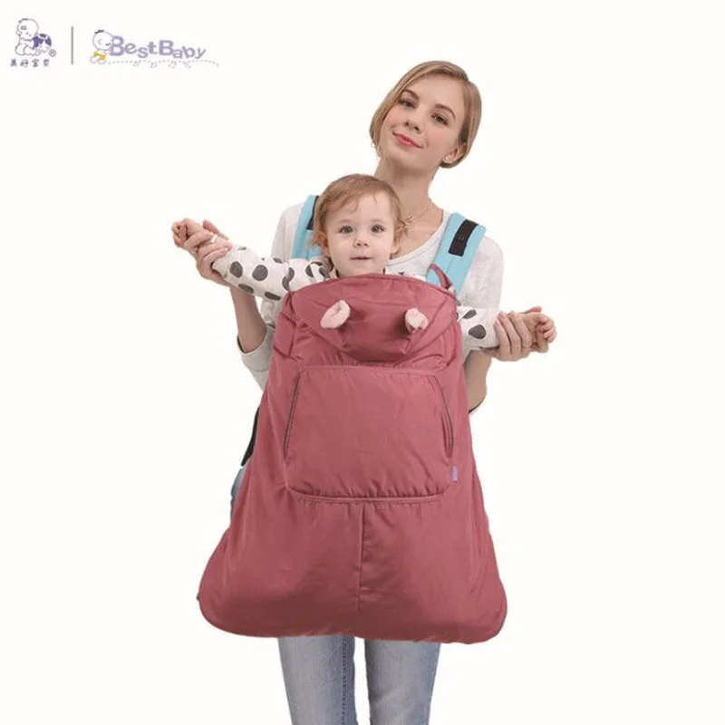 Capa portabebés impermeable de terciopelo – Cálida invierno con eslinga