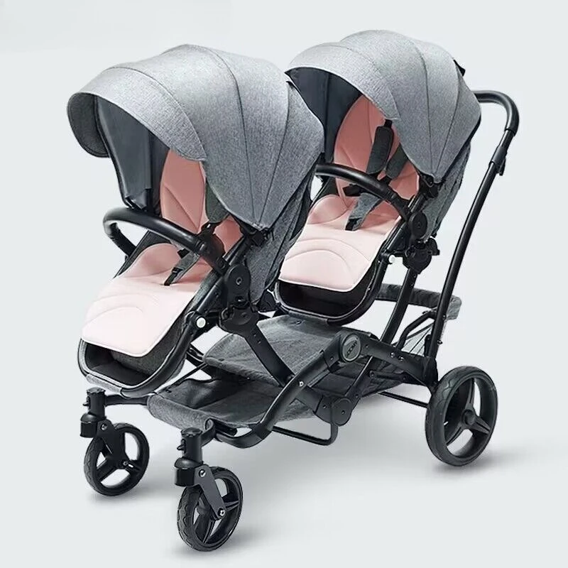Cochecito doble plegable con sistema de absorción de impactos - imagen 3