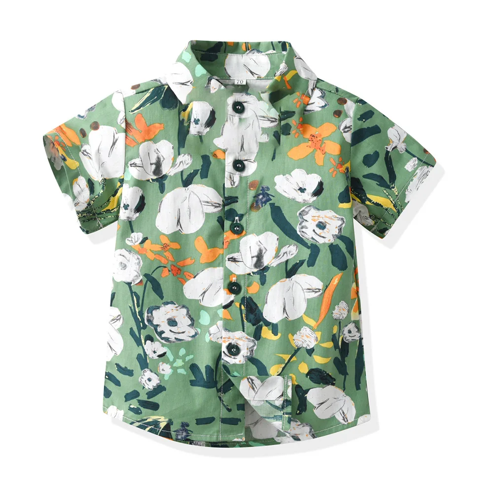 Camisa a juego padre e hijo – Estilo playero floral - imagen 2