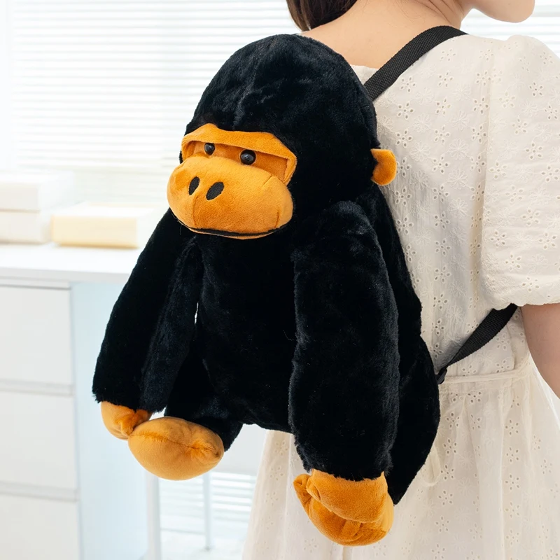 Mochila peluche gorila creativa para niño escolar divertida - imagen 5