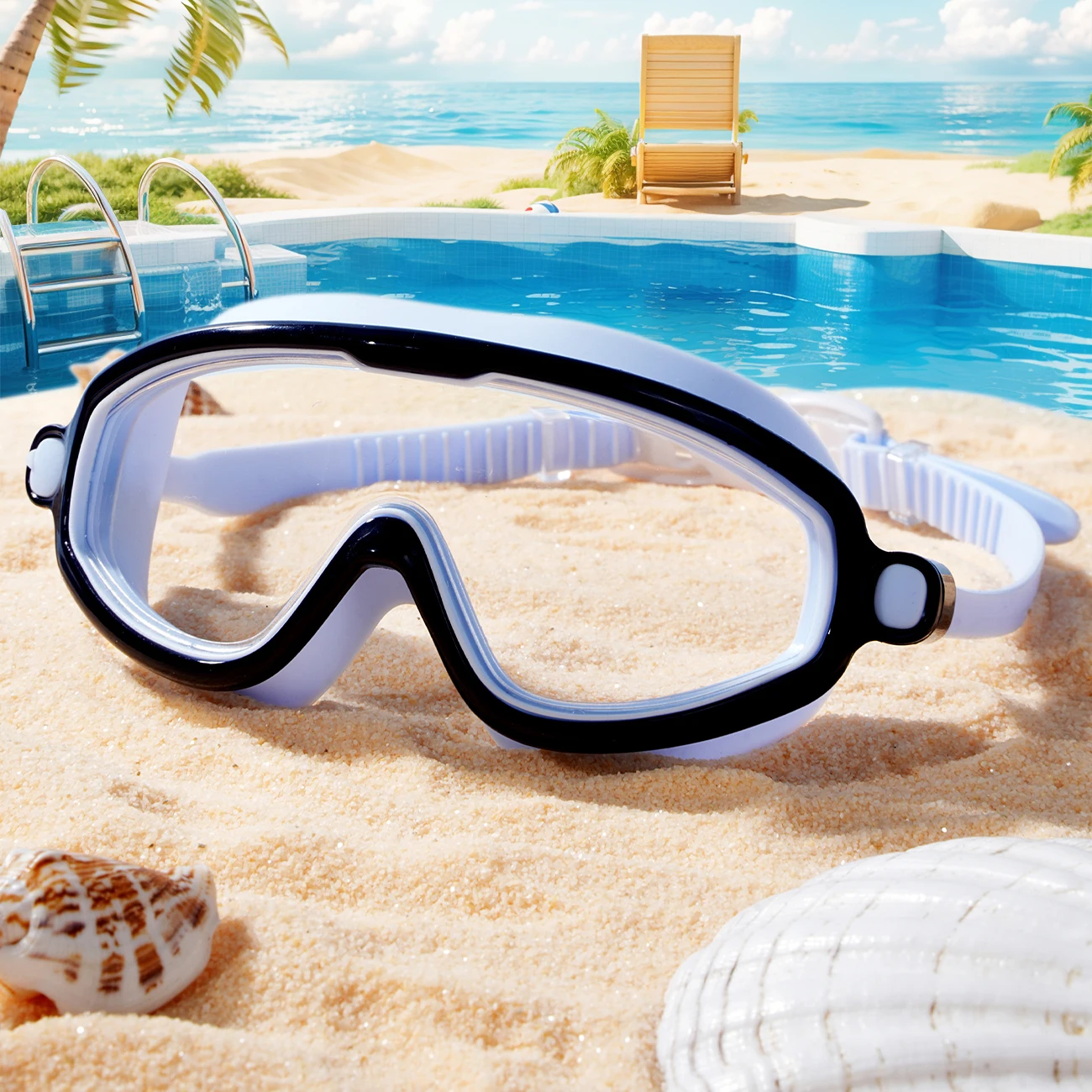Gafas de natación antivaho impermeables ajustables para buceo - imagen 2