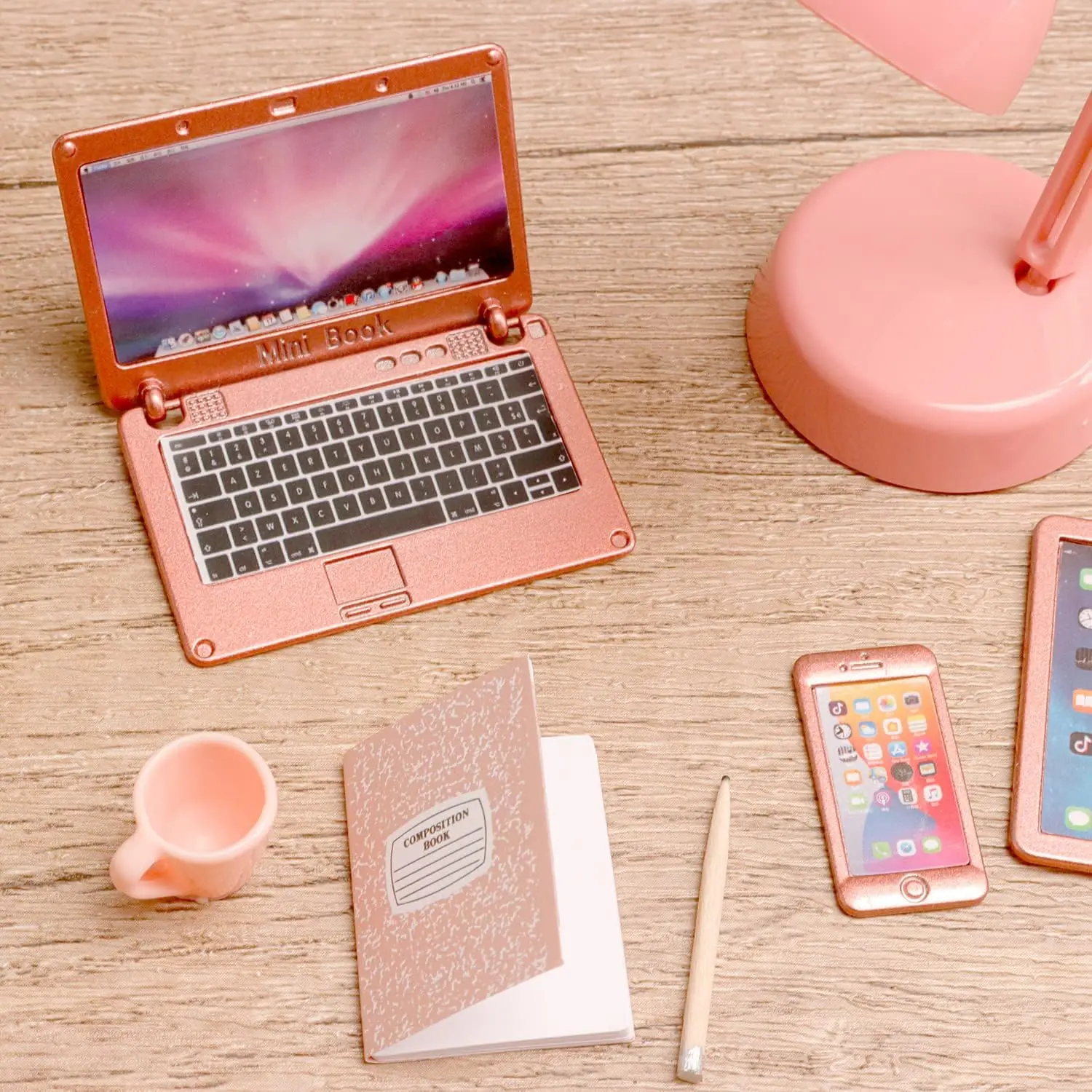 Set de oficina infantil con mini muñeca y escritorio de juguete - imagen 5
