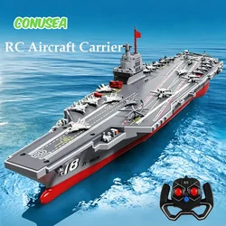 Barco radiocontrolado portaaviones eléctrico de motor dual