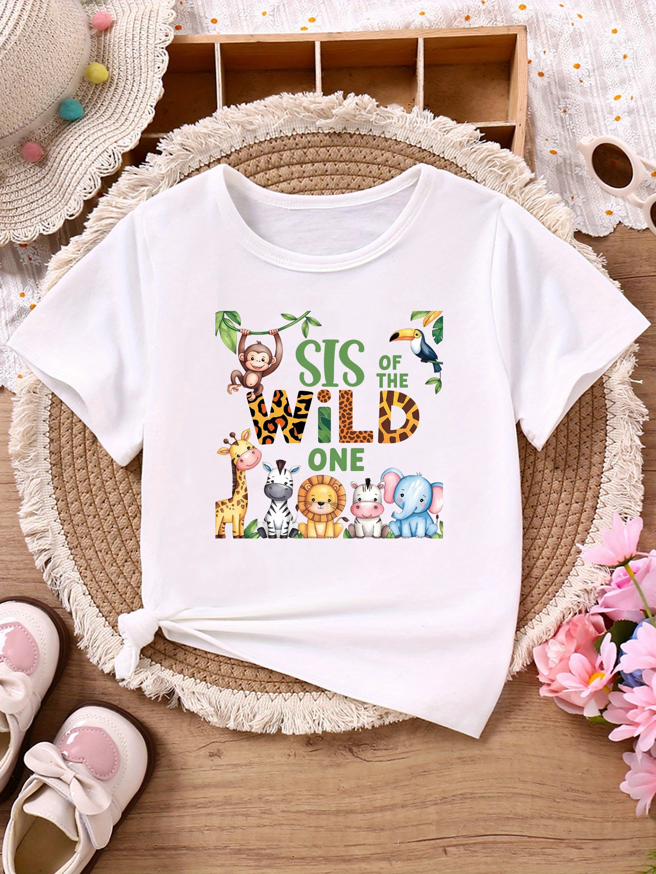 Camiseta infantil animal safari para el primer cumpleaños de niños - imagen 5