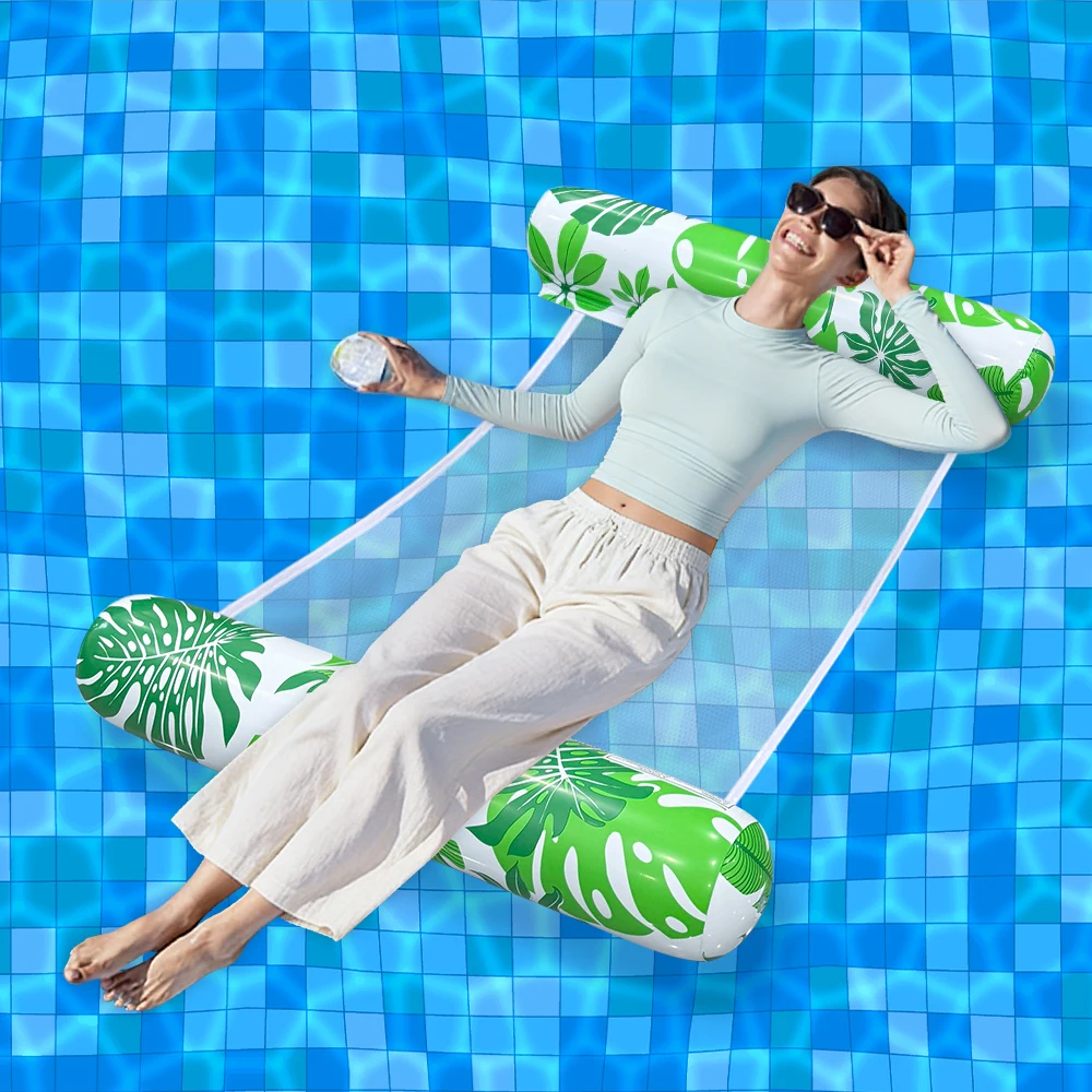 Hamaca hinchable flotante para piscina y playa, monoplace - imagen 4