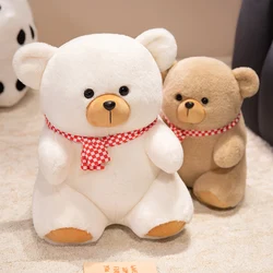 Oso de peluche suave con bufanda, regalo cumpleaños