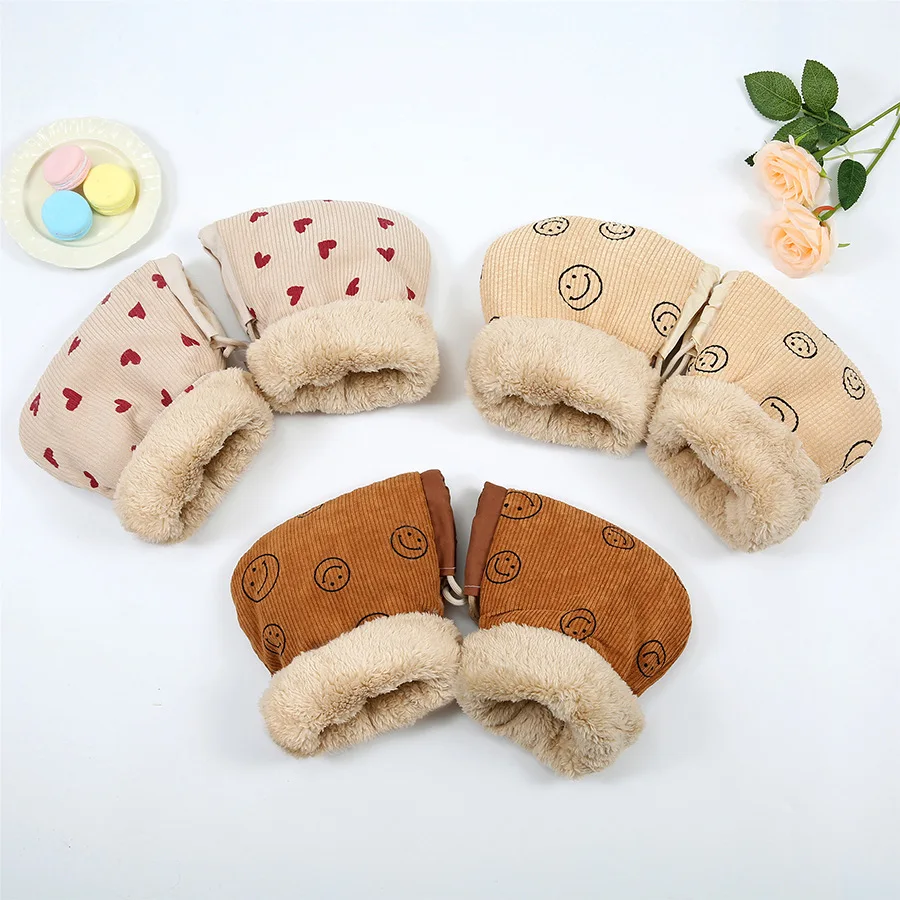 Guantes de bicicleta infantiles con dibujos animados para invierno