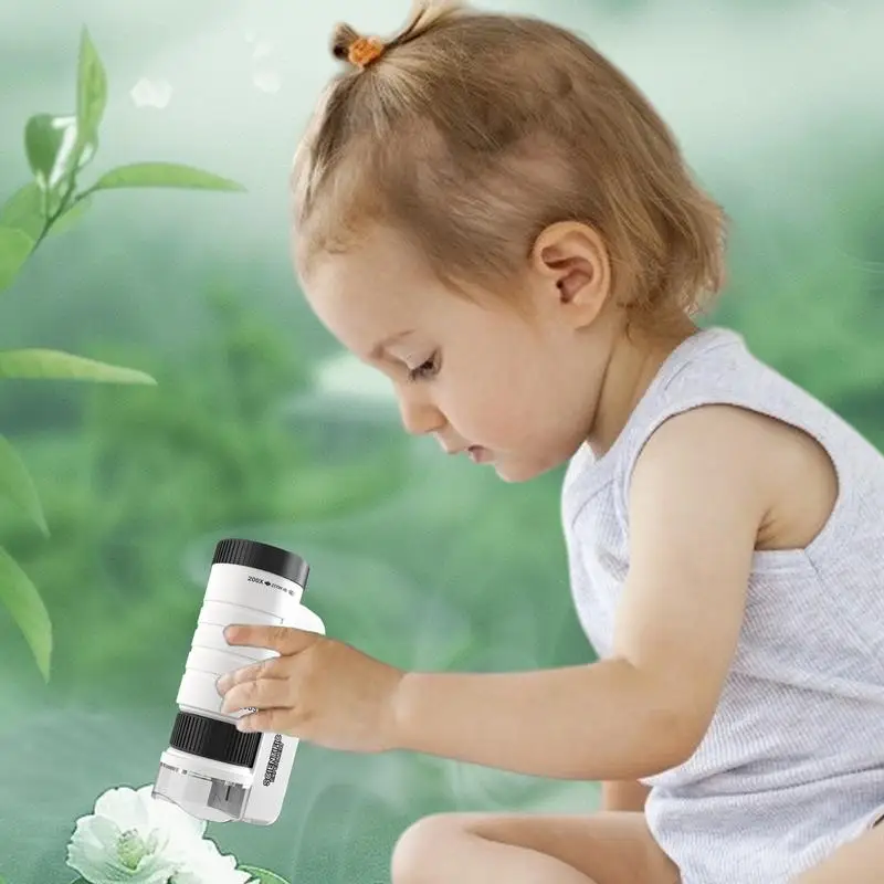 Microscopio educativo portátil de mano para niños – Juguete científico - imagen 5