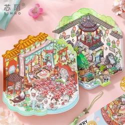 Pegatinas 3D de paisaje vintage para pared infantil – Decoración