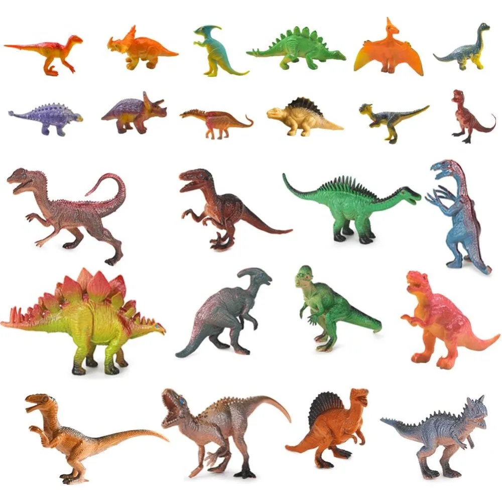 Detalle de figura de dinosaurio del calendario