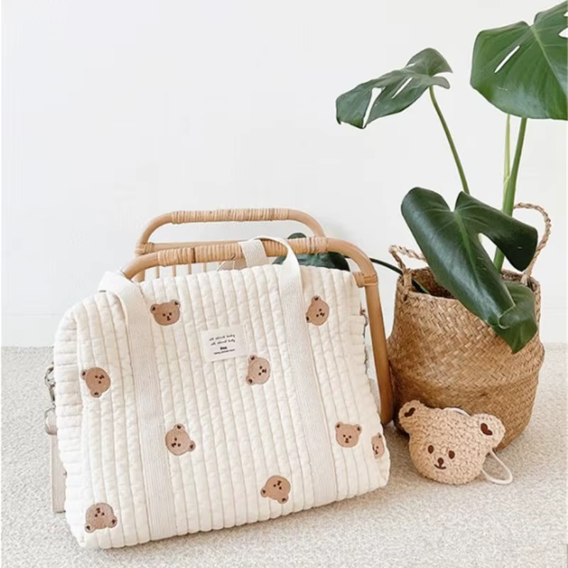 Bolsa de pañales acolchada con cambiador – Cochecito - imagen 5