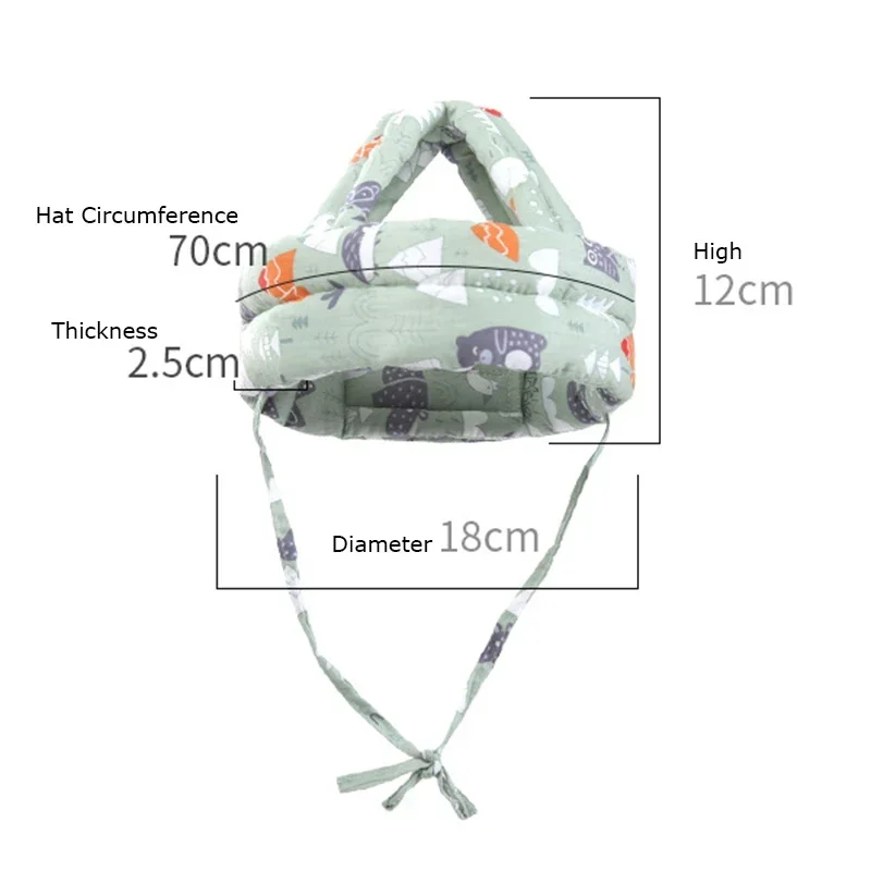 vvocci Casco anticolisión para bebés con gorra ajustable - imagen 2