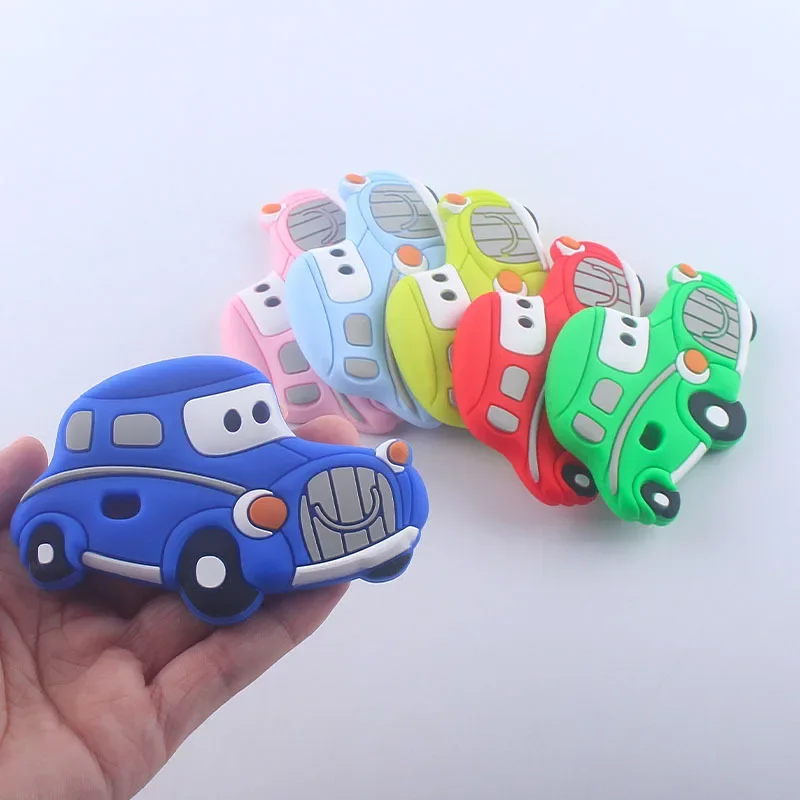 Mordedor de silicona sin BPA con forma de coche para bebés - imagen 2