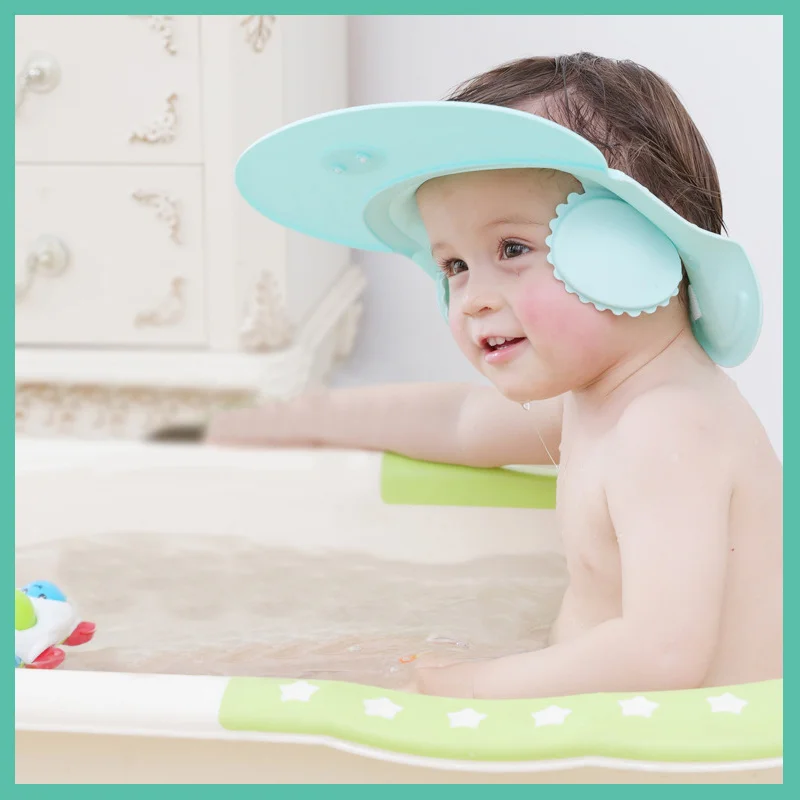 Gorro de baño impermeable ajustable para bebé – protege ojos y oídos - imagen 4
