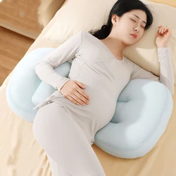 Almohada de embarazo en U transpirable con soporte lateral ajustable