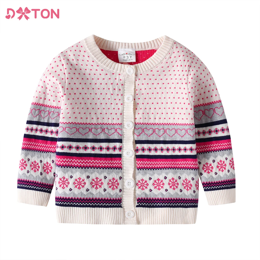 DXTON cárdigan con copos de nieve para niñas - imagen 4