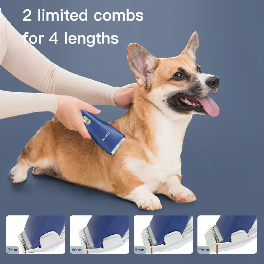 Cortapelos silencioso impermeable recargable USB para mascotas - imagen 2