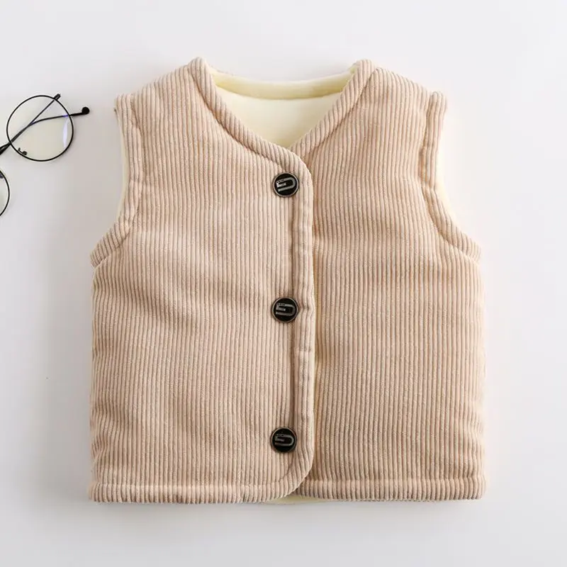Chaleco de pana doble cara para niños y niñas – cálido y transpirable - imagen 3
