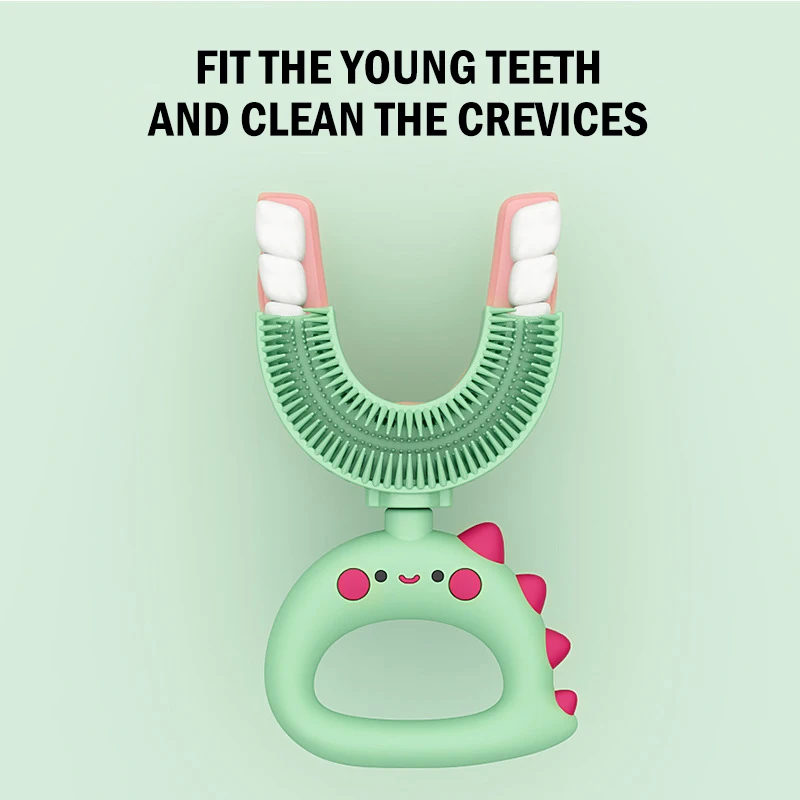 Cepillo dental infantil de silicona en forma U - imagen 5