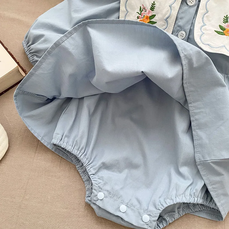 Milangel body bordado cuello Peter Pan para bebé niña - imagen 4