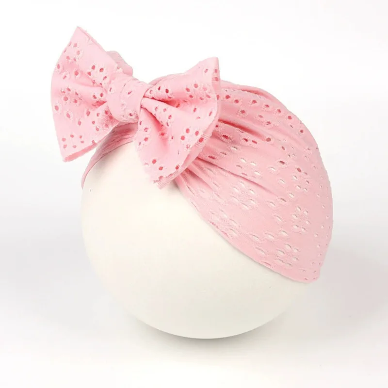 Gorro bebé con lazo y turbante suave para recién nacidos blanco - imagen 4