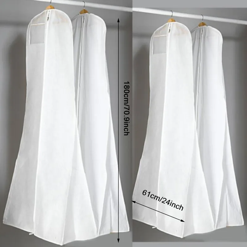 Funda protectora para vestido de novia con cierre de cremallera