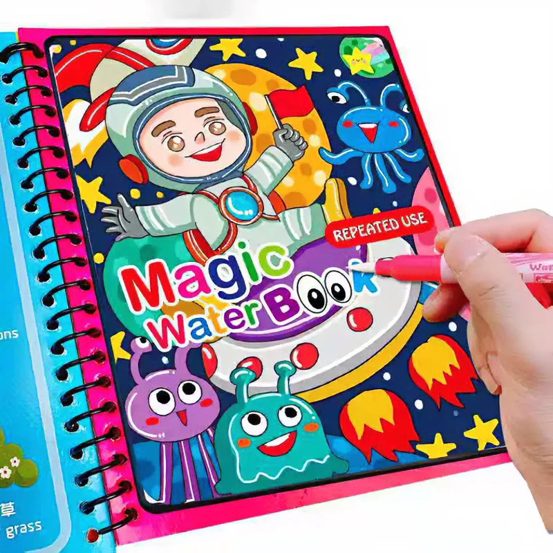 Libro de dibujo mágico Montessori reutilizable con agua para niños - imagen 4