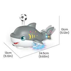 Juguete tiburón musical educativo con luces intermitentes para bebés