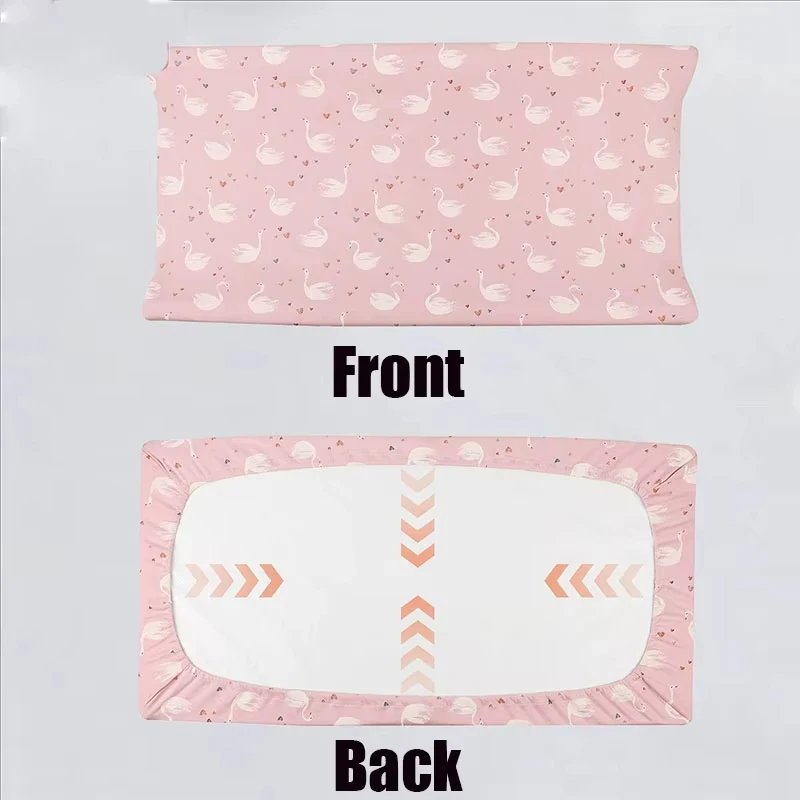 Funda transpirable de algodón para cambiador de bebé con estampado - imagen 5
