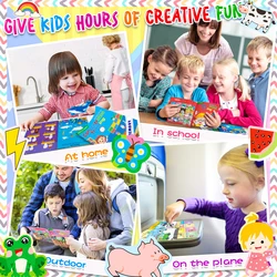 Libro de pegatinas reutilizables – Animales Montessori para niños