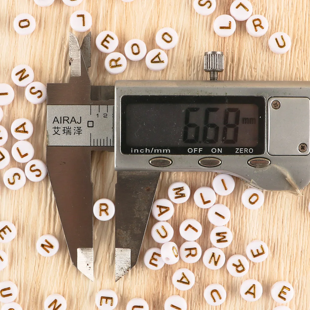Cuentas acrílicas con letras para manualidades infantiles - 6 mm - imagen 4