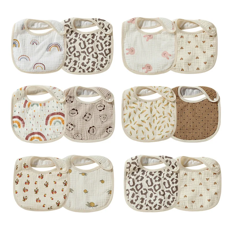 Babero impermeable de algodón para bebé con estampado divertido - imagen 4