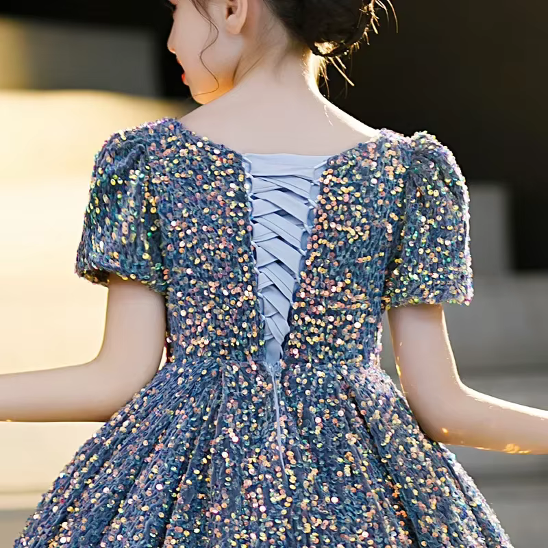 Vestido de fiesta con lentejuelas para niña – Ideal en celebraciones - imagen 4